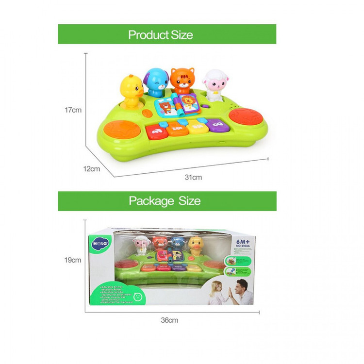 ارگ کتابی با صدای حیوانات هولی تویز HUILE TOYS