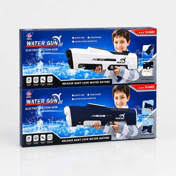 آبپاش شارژی مکش‌دار کودک مدل Water Gun III | تفنگ آبپاش برقی برد بلند آیتم 917
